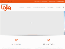 Tablet Screenshot of fondationlojiq.org
